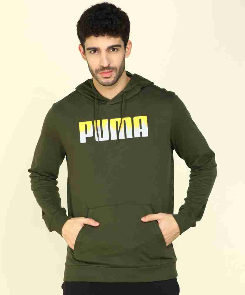 Olive green puma online sweatshirt