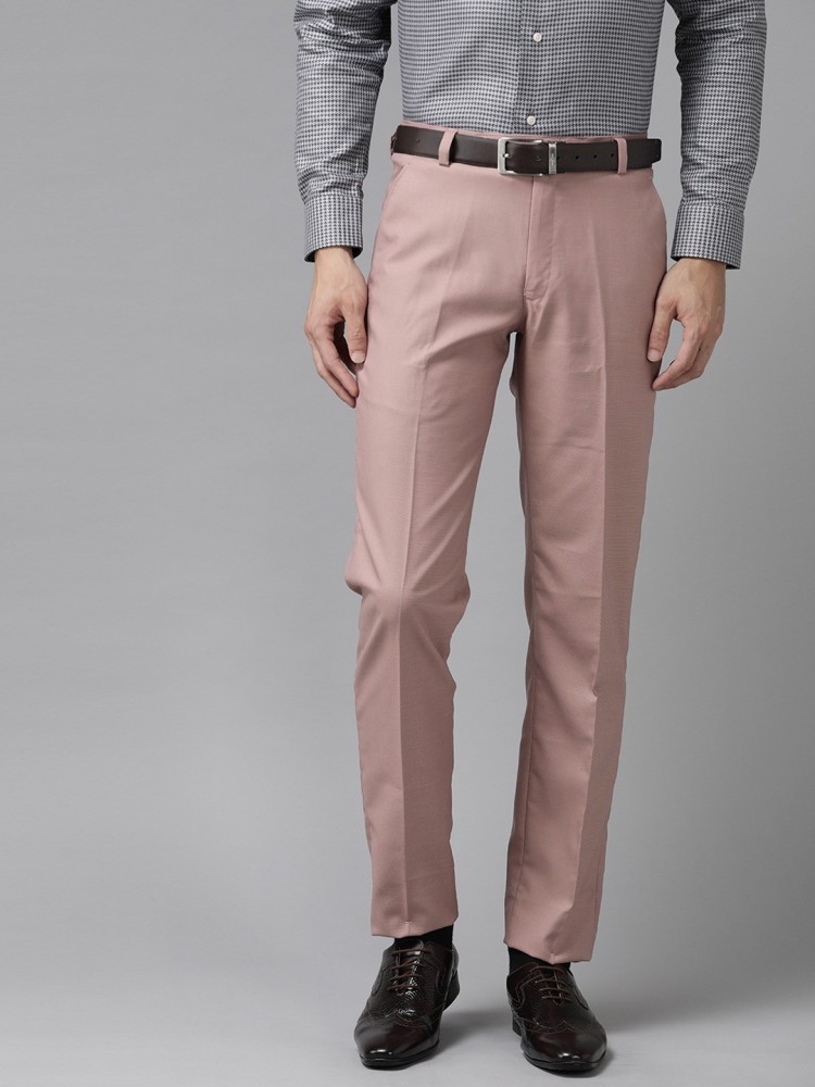 Shop WES Formals Solid Pink Trousers Online  Westside