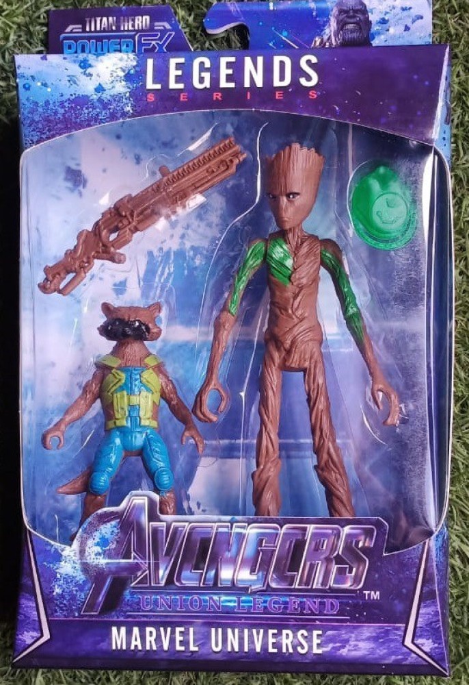Avengers Groot and Rocket Raccoon Action Figure Super Hero, Guardians of  The Galaxy, Infinity War Action Hero Groot with Movable Parts