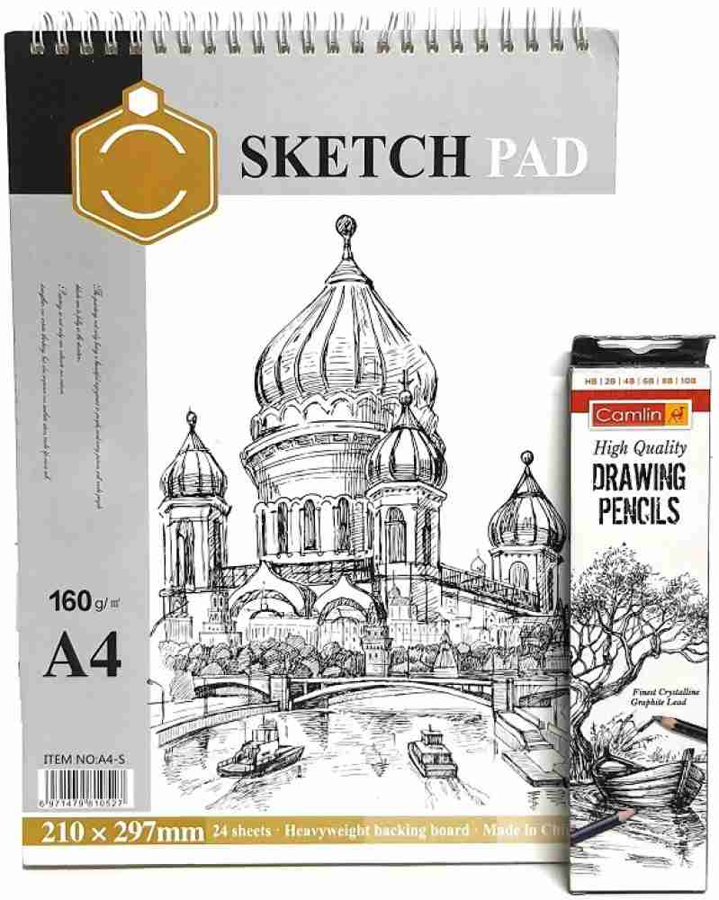 ATLAS A4 - 160 GSM - 120 Pages - SketchBook-Portrait Sketch Pad Price in  India - Buy ATLAS A4 - 160 GSM - 120 Pages - SketchBook-Portrait Sketch Pad  online at