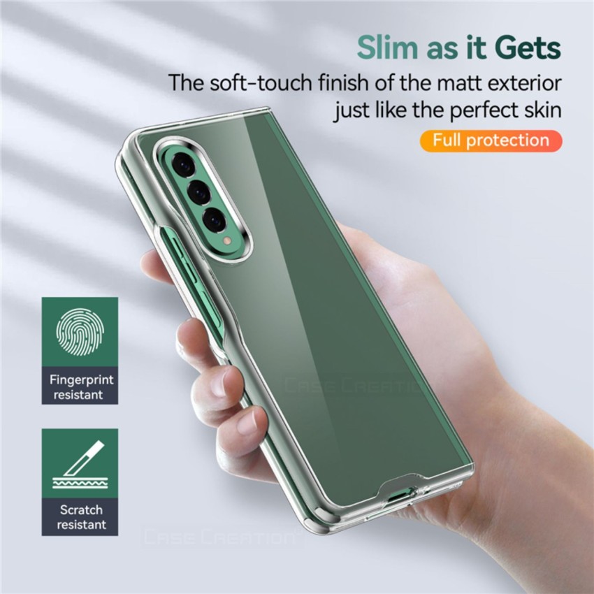 Case Creation for Samsung Z Fold3 Back case,Branded Luxury Rubberised 360  Protection Matte Hard Case Back Phone Cover for Samsung Galaxy Z Fold3 5G  (6.70-inch) - Golden : : Electronics