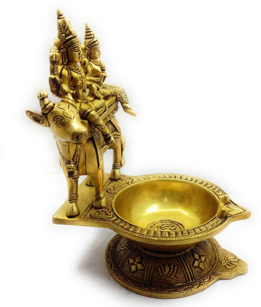 Brass Shiva Parvati hotsell Oil Lamp