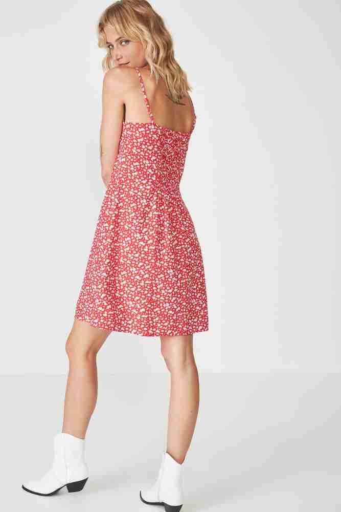 COTTON ON Women A line Red White Dress Buy COTTON ON Women A line Red White Dress Online at Best Prices in India Flipkart