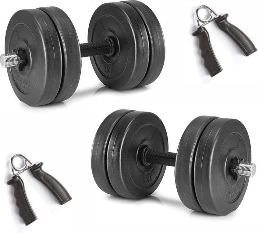 FitBox Sports 16 kg Dumbbells Weight With Hand Grips Adjustable