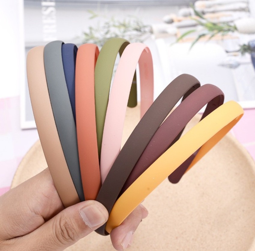 Hair Accessories Silky Elastic Hair Band Solid Soft Hairband Bandanas  Circle | eBay