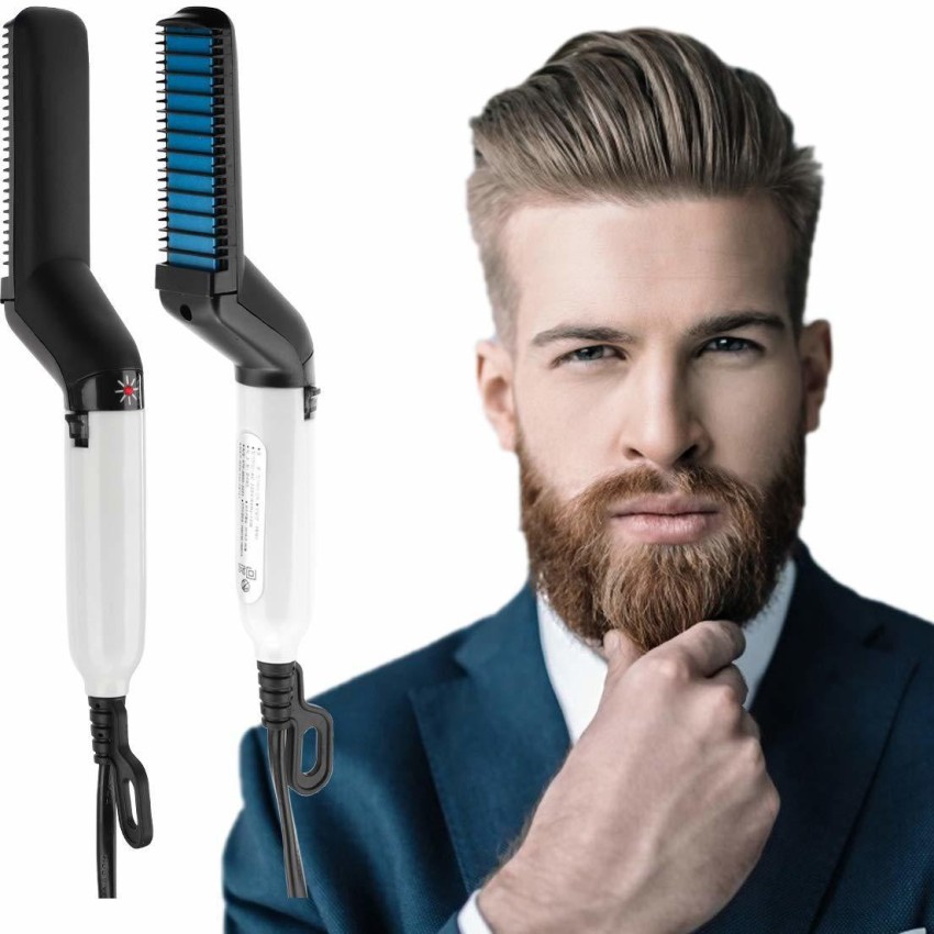 korea Hair Straightener Brush Men Quick Beard Straightener Styler Modeling  Hair Curly Comb | Shopee Malaysia