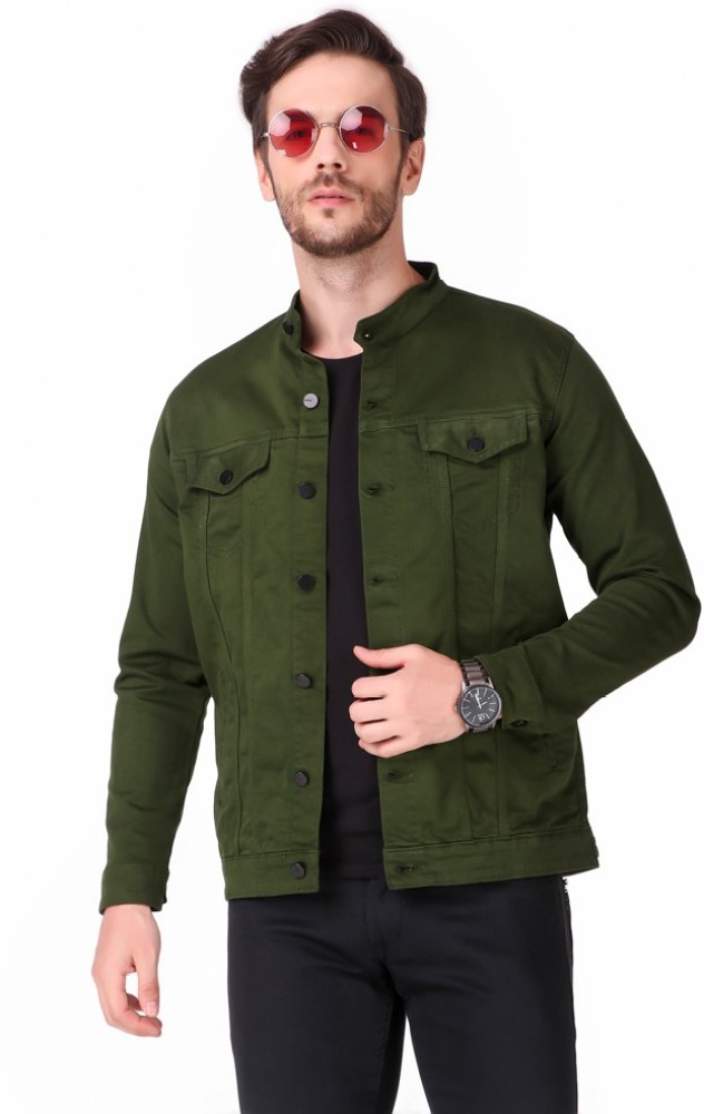 Dark green shop denim jacket