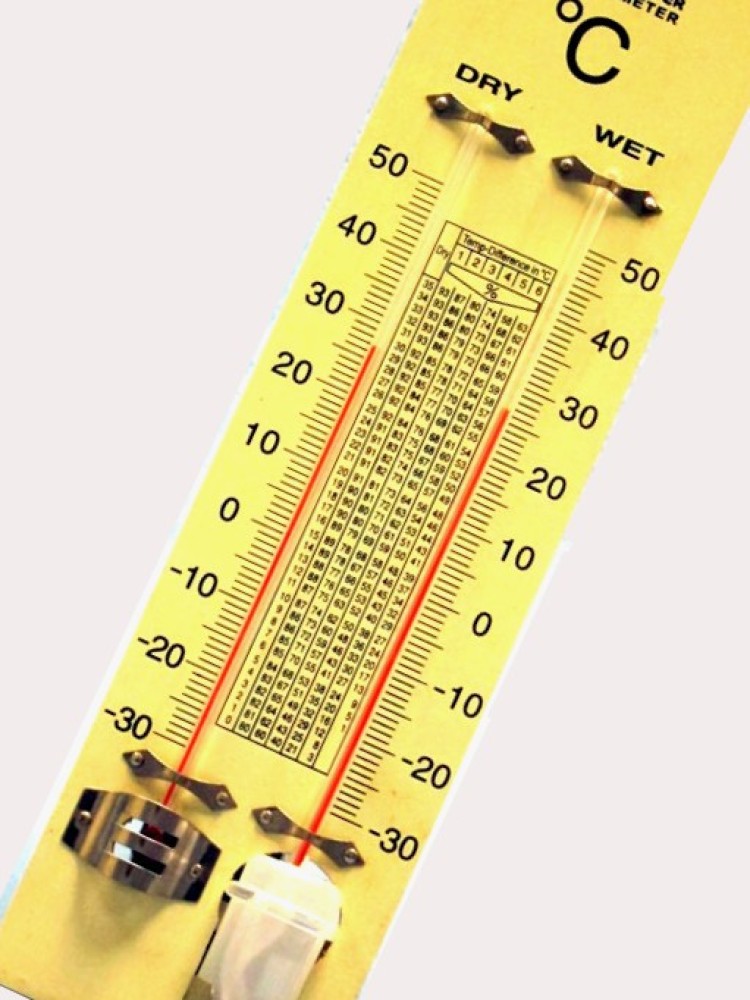 WALL THERMOMETER, WET & DRY BULB