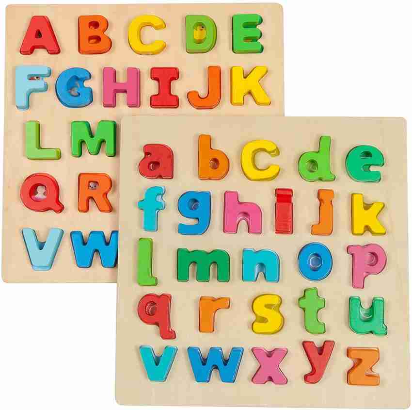 Authfort Wooden Alphabet Puzzle for Toddlers Lowercase and