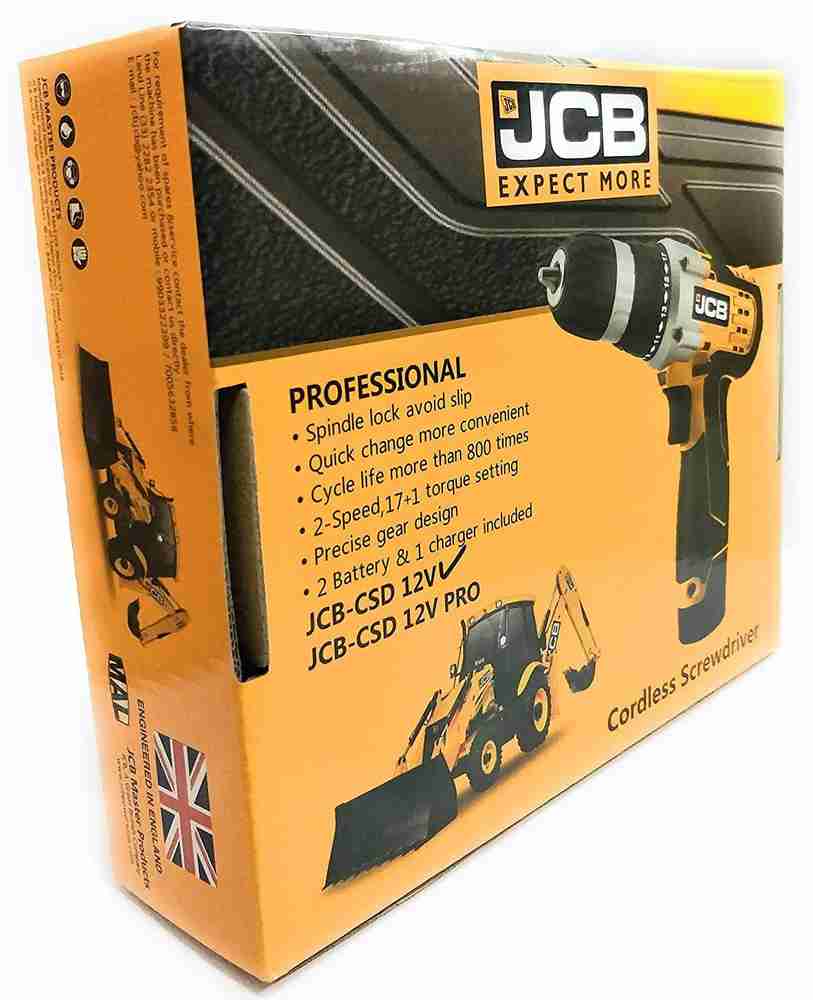 JCB 12V Cordless Screwdriver Drill CSD 12V with PH2 Bosch