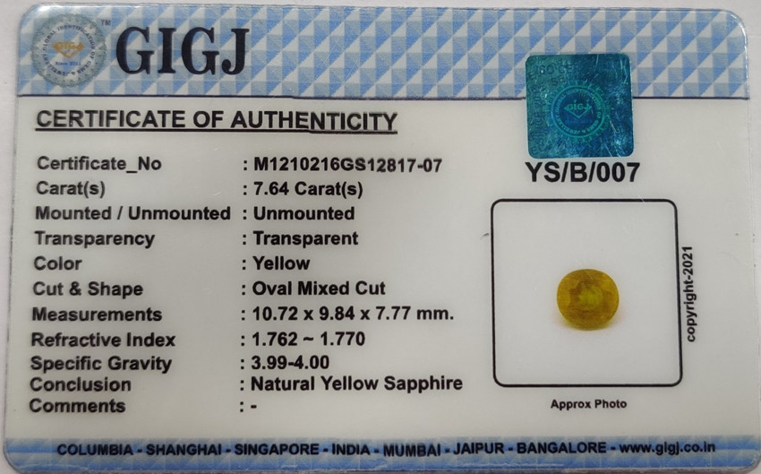 Vishākhā yellow sapphire hotsell