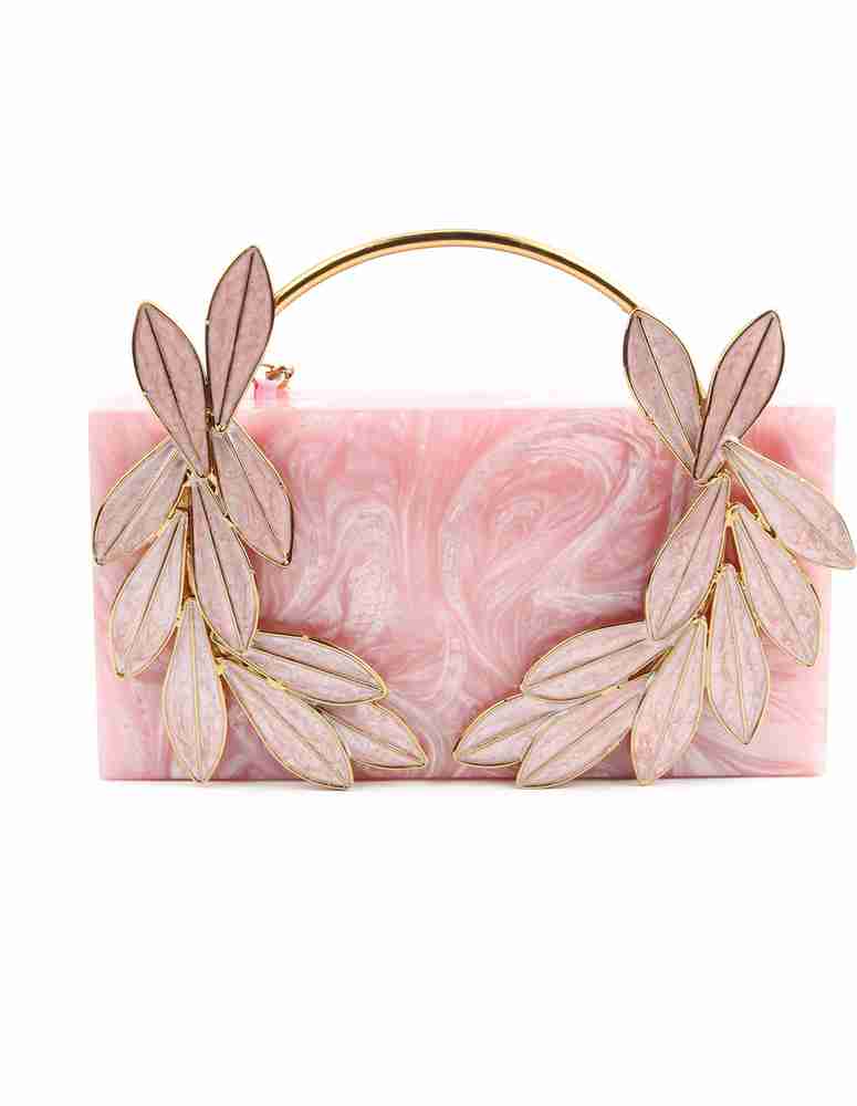 odette Pink Sling Bag Marble effect sqaure shaped clutch bag Pink Price in India Flipkart