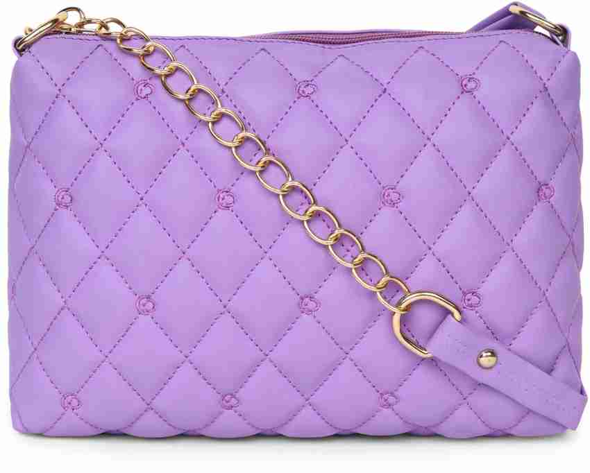 Front Flap Chain Handle Crossbody Bag - Steel Blue