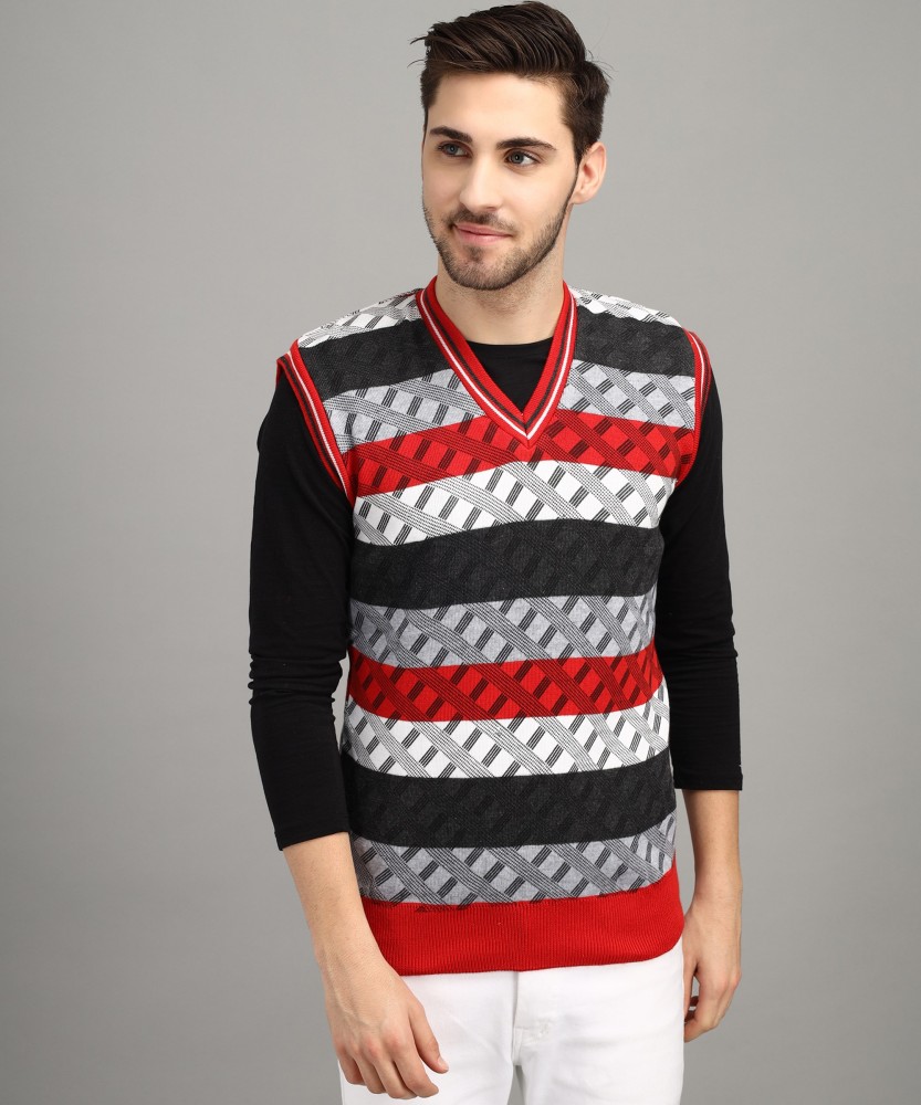 Fit N Fame Printed V Neck Casual Men Red Sweater Buy Fit N Fame Printed V Neck Casual Men Red Sweater Online at Best Prices in India Flipkart