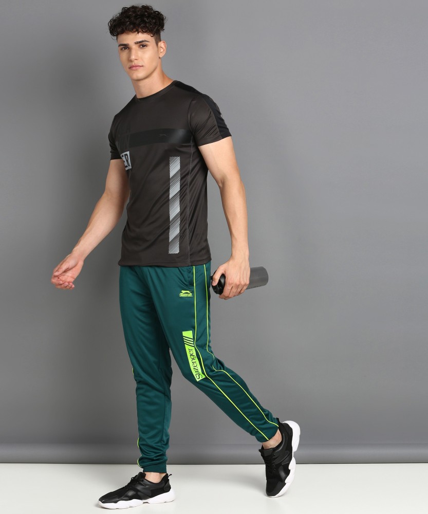 SLAZENGER Printed Men Dark Green Track Pants - Buy SLAZENGER 