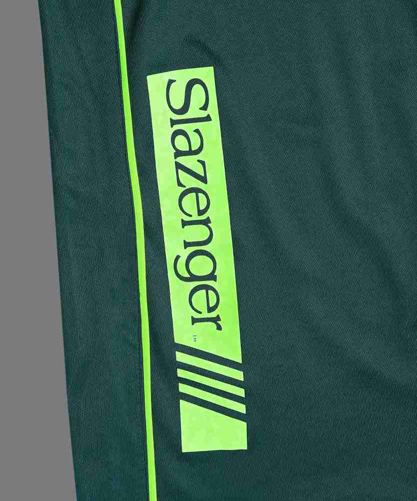 SLAZENGER Printed Men Dark Green Track Pants - Buy SLAZENGER 