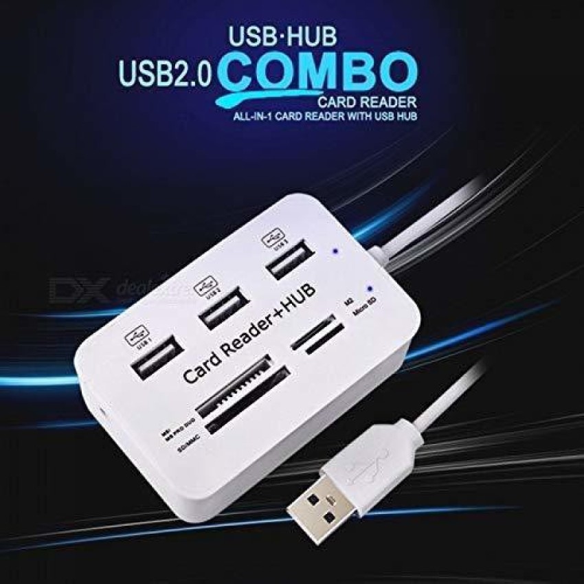 3.0 & 3 Ports USB Hub High Speed External Memory Combo Kit M2 SD TF Card  Reader