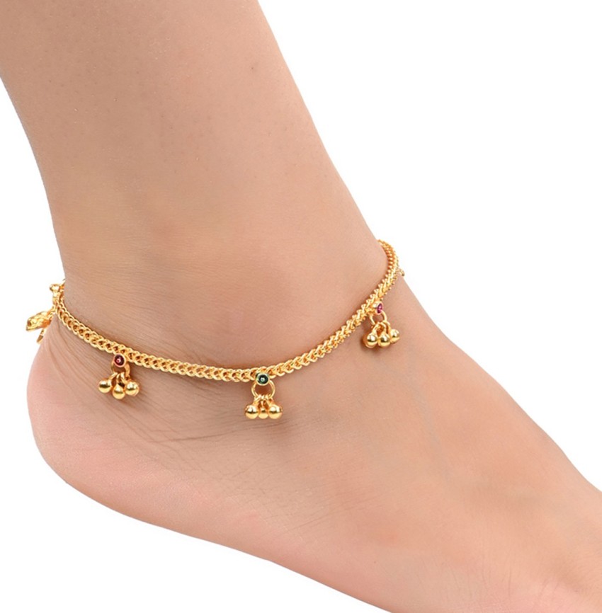 Gold payal for baby on sale girl