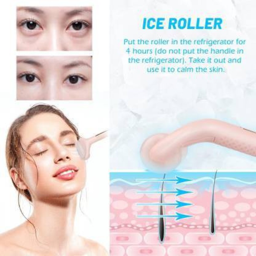 Ice Roller, Ice Roller for Face, Ice Face Roller, Cold Facial Ice Roller  Massager for Eye Puffiness, Women's Gifts, Migraine, TMJ Pain Relief &  Minor