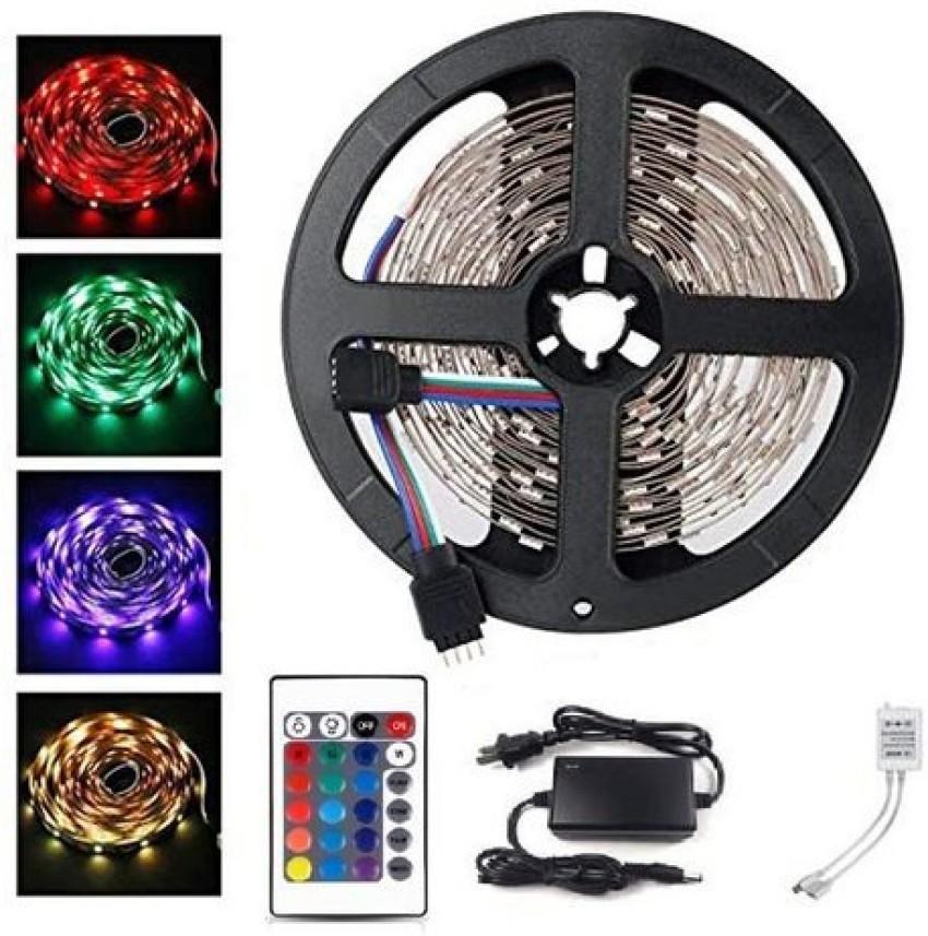 Vividlits Rgb LED light 3 Meter with Remote Control Light Strip Price in  India - Buy Vividlits Rgb LED light 3 Meter with Remote Control Light Strip  online at