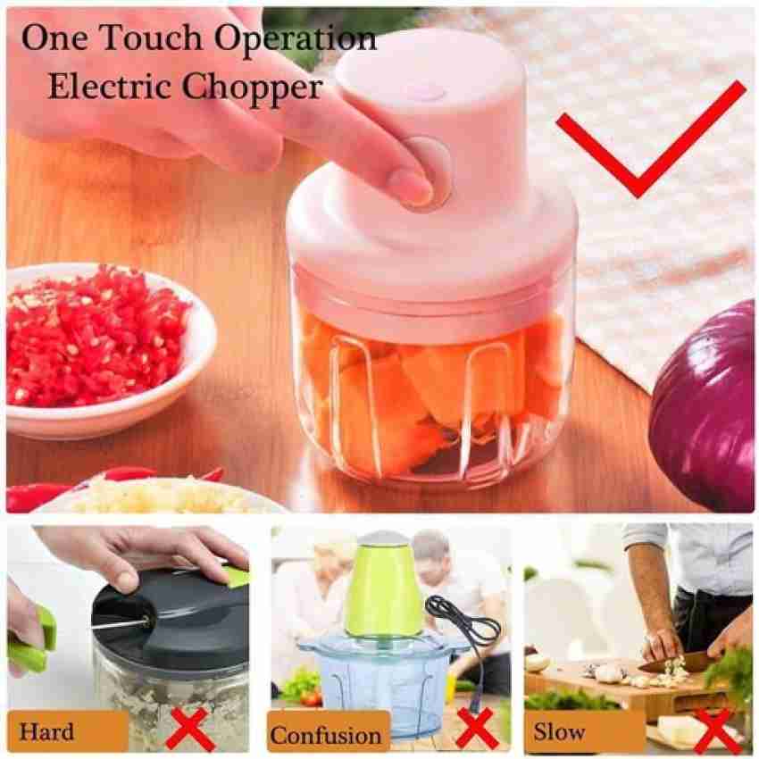 Portable Electric USB Rechargeable Fruit Vegetable Onion Garlic Cutter Mixer  Blender Chopper