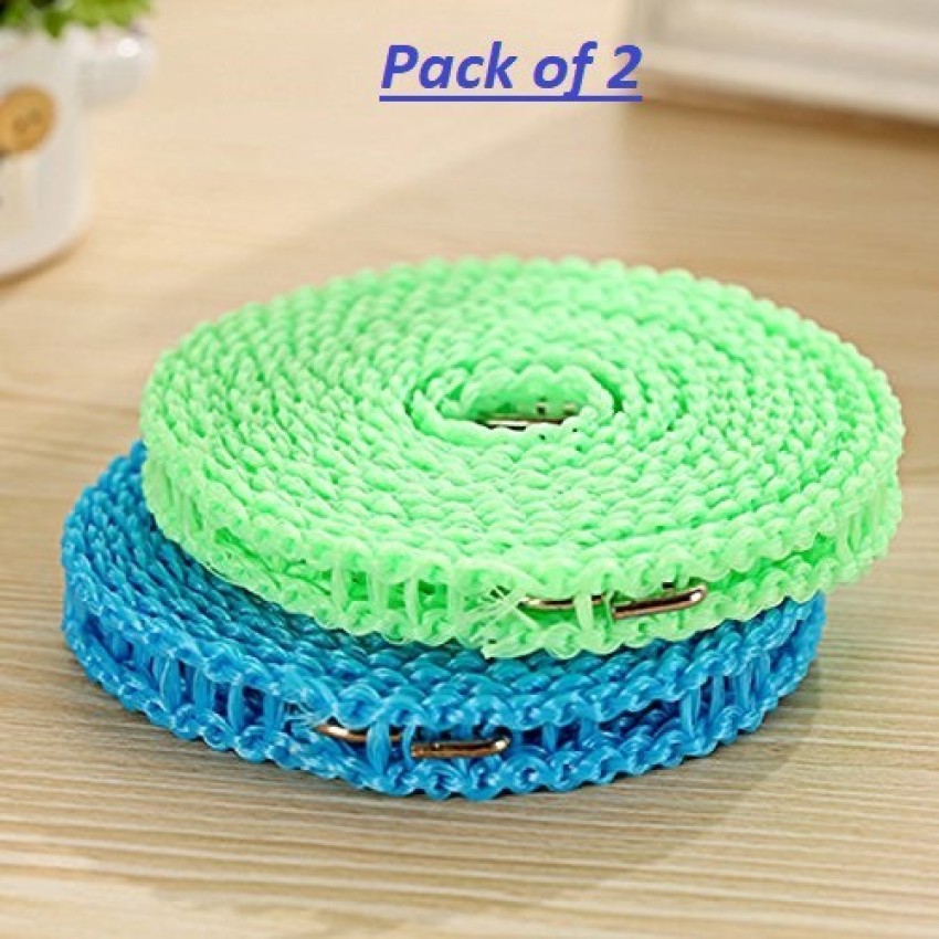 Buy Clothesline Rope 5 Meters Windproof Anti-slip Clothes Washing Line  Drying Nylon Rope With Hooks 5 Meter Nylon Clothesline Rope Random Color  (pack Of 1) Online In India At Discounted Prices