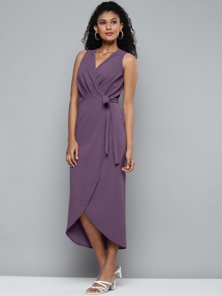 Light purple hot sale wrap dress