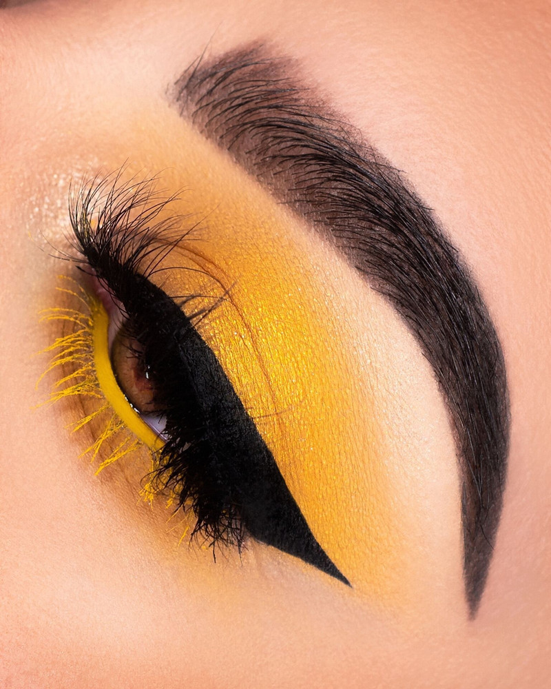 Emijun SHIMMERY GLITTER MAKEUP LIQUID METALLIC YELLOW EYE SHADOW