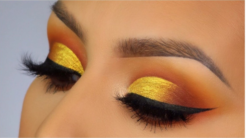 Yellow glitter 2025 eyeshadow