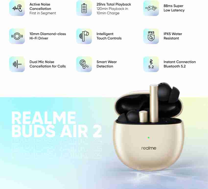 Mobile Realme Buds Air 2 (Closer Black, True Wireless) at Rs 2699/piece in  Mumbai