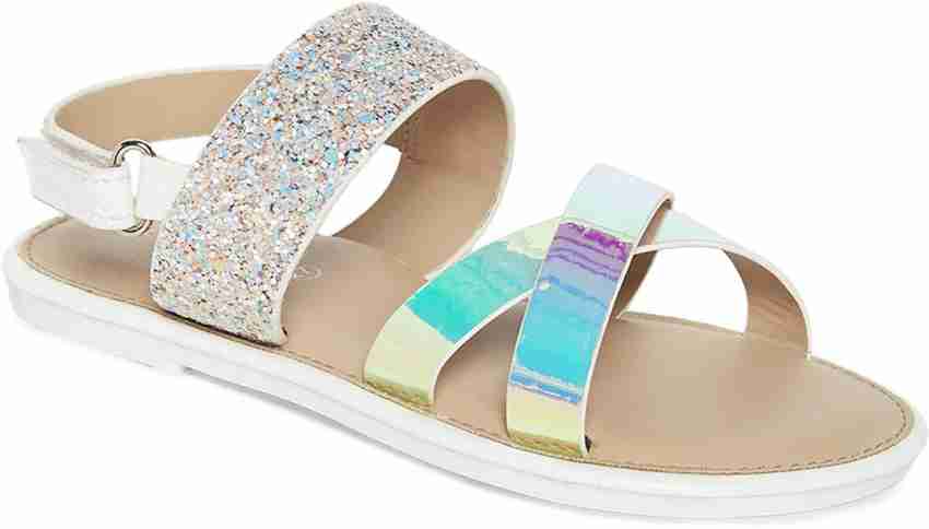 Double strap glitter sandals sales