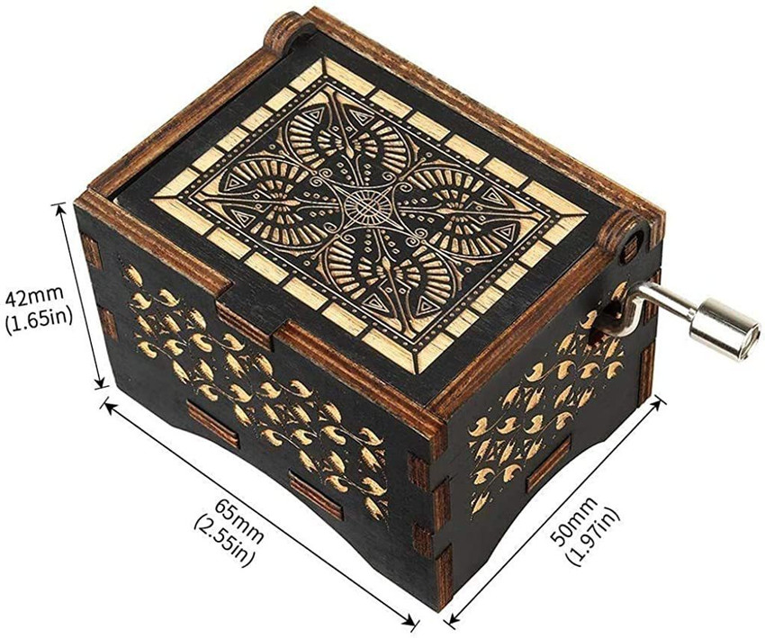 PATPAT You are My Sunshine Wood Music Boxes Laser Engraved Vintage