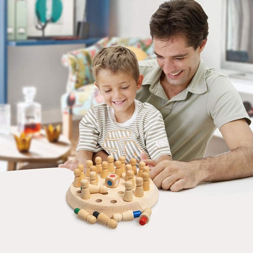 Memory Wooden Chess Game for Children. 