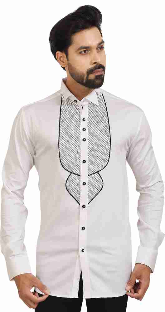 white shirt new design for man