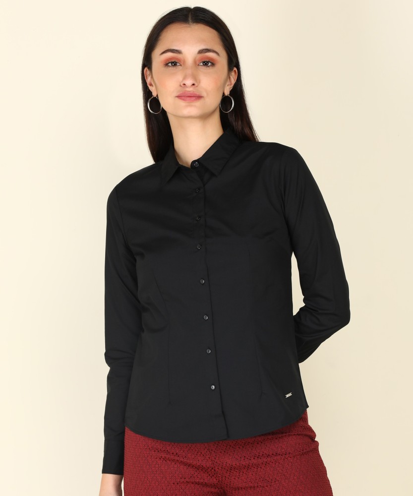 Van heusen women's solid formal clearance shirt