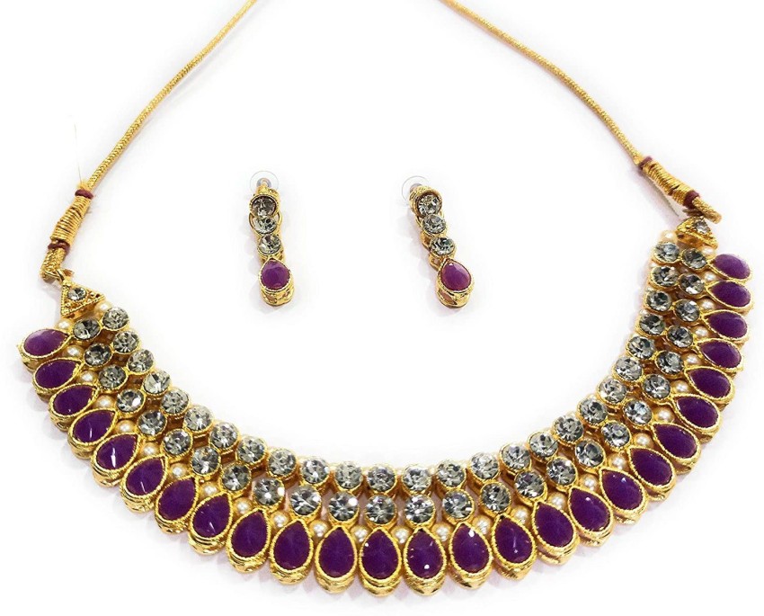 Shop Long Kolhapuri Necklace with Handmade Taas Peacock Pendant and Matching  Earrings  Adjustable Length