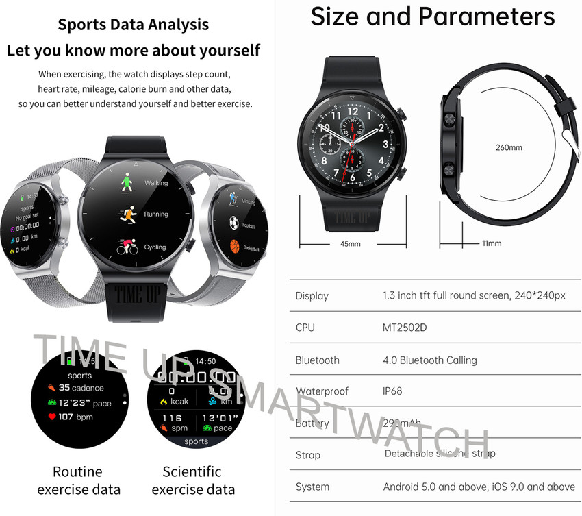 Thin round smartwatch cheap