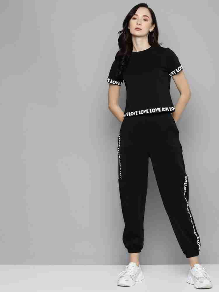 Buy SASSAFRAS Women Black Joggers - Trousers for Women 11866182