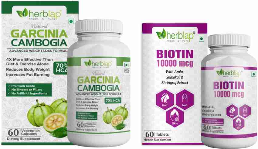 6 Garcinia Cambogia Extract Pure 1000mg Potassium Calcium 100% HCA Weight  Loss