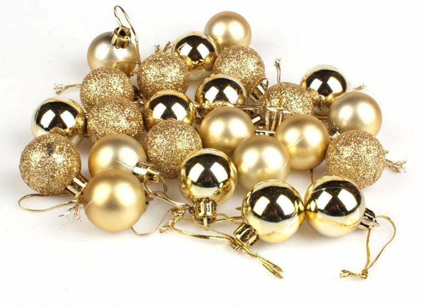 Christmas ornaments gold clearance balls