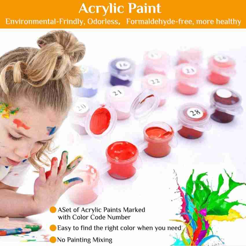Oil Acrylic Painting Kit Paint By Numbers Adult Children Beginners