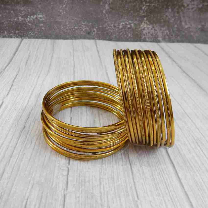 Plain golden metal deals bangles