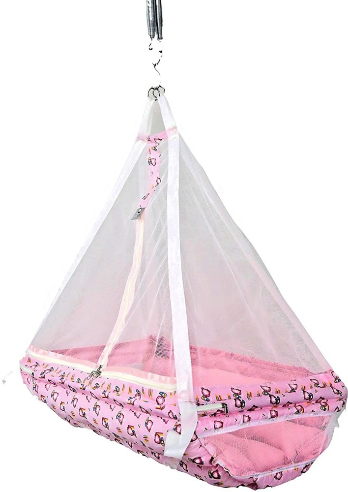 Baby hanging cradle sales with mosquito net