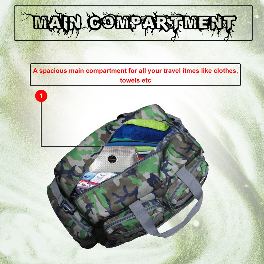 F GEAR Skyler Wodland Duffel Without Wheels Woodland Price in India Flipkart