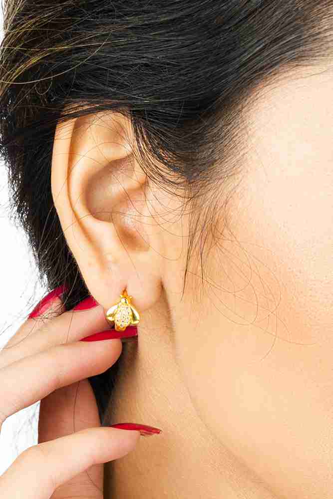 Flipkart Buy Manikya Gold and Diamond Stud Earrings for