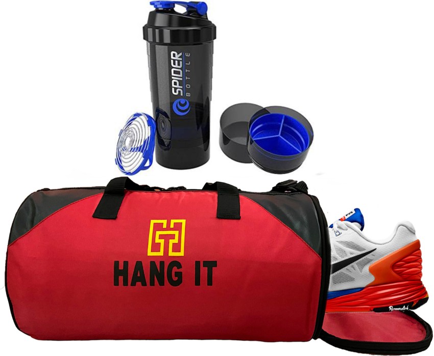 Hang It gym bag combo for men ll gym bag, bottle & Gloves ll gym