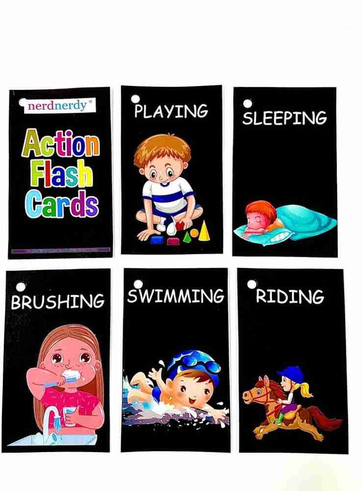 NerdNerdy Action Words Flashcards, Verbs, Early Learning, VPreschool,  Language Building for Kids, Special Needs Tool, Vocabulary, Price in India  - Buy NerdNerdy Action Words Flashcards, Verbs, Early Learning, VPreschool,  Language Building for