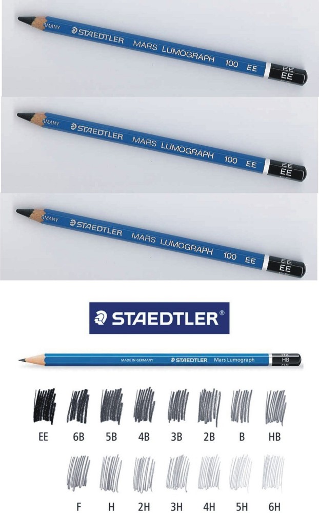 Definite Art FABER CASTELL Drawing Graded Pencils - 2B, 3B, 4B, 5B, 6B and  8B (Pack of