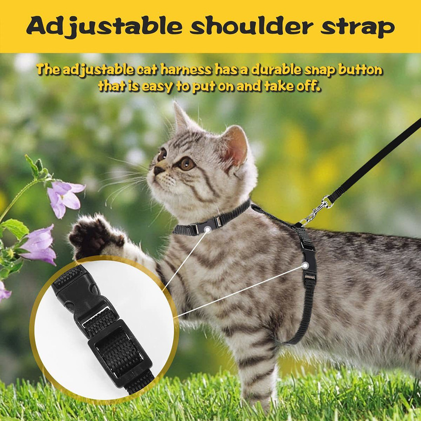 SHAFIRE Cat Harness Leash Nylon Set for Cat Rabbit Kitten and