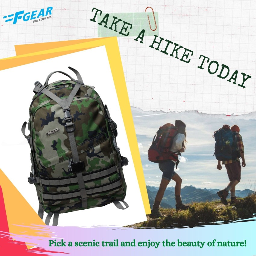 F GEAR Armour Woodland Rucksack 40 L Green Price in India